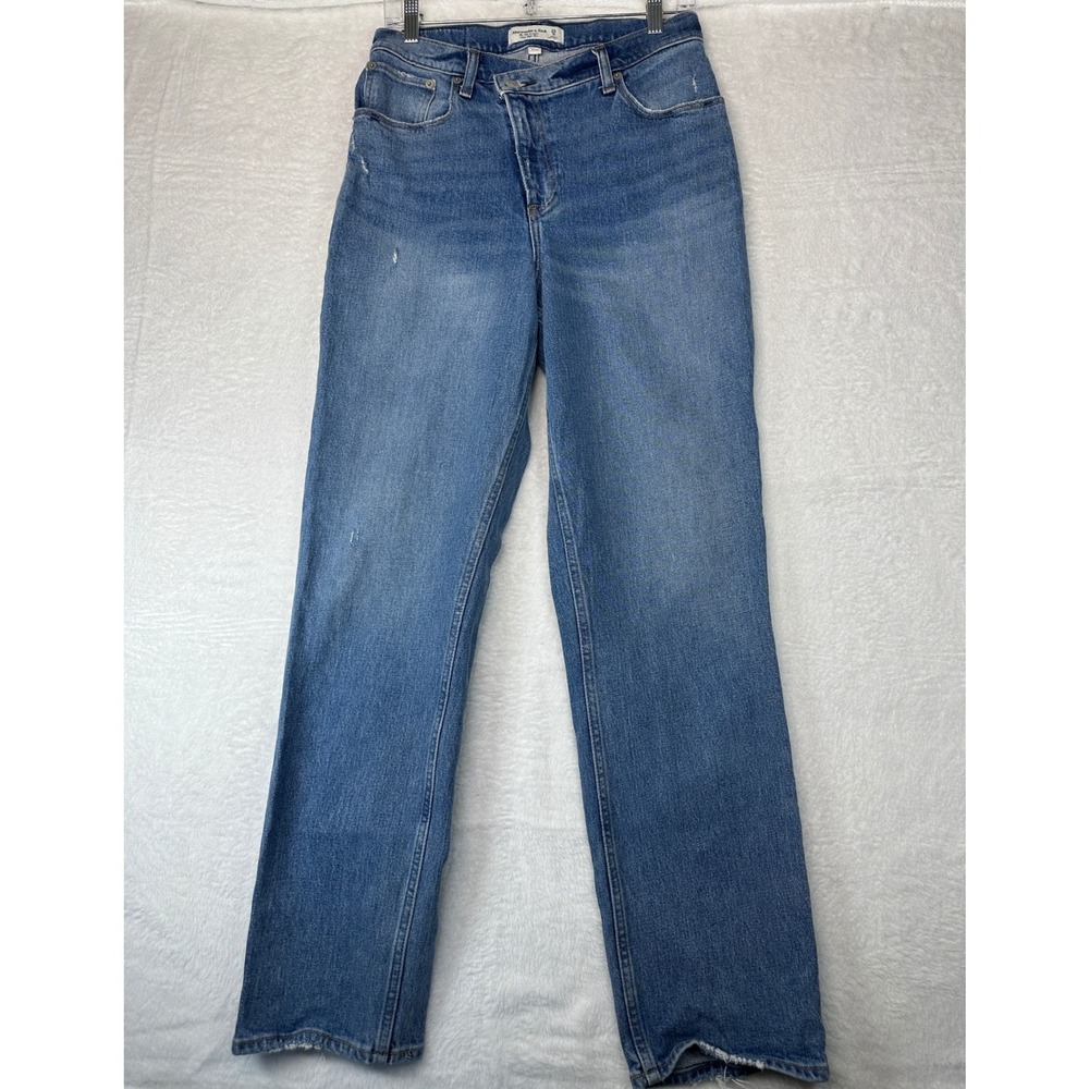 Abercrombie & Fitch 90s Straight Ultra High Rise Curve Jeans Women 29/8R Blue